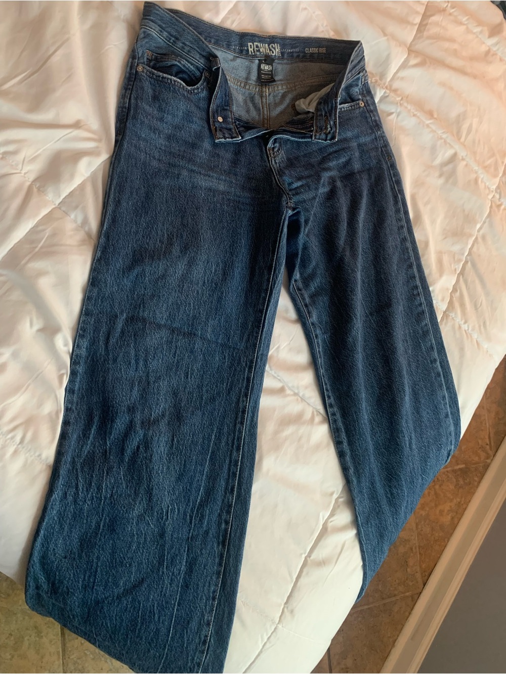 Rewash Dark Blue Wide-Leg Jeans size 26